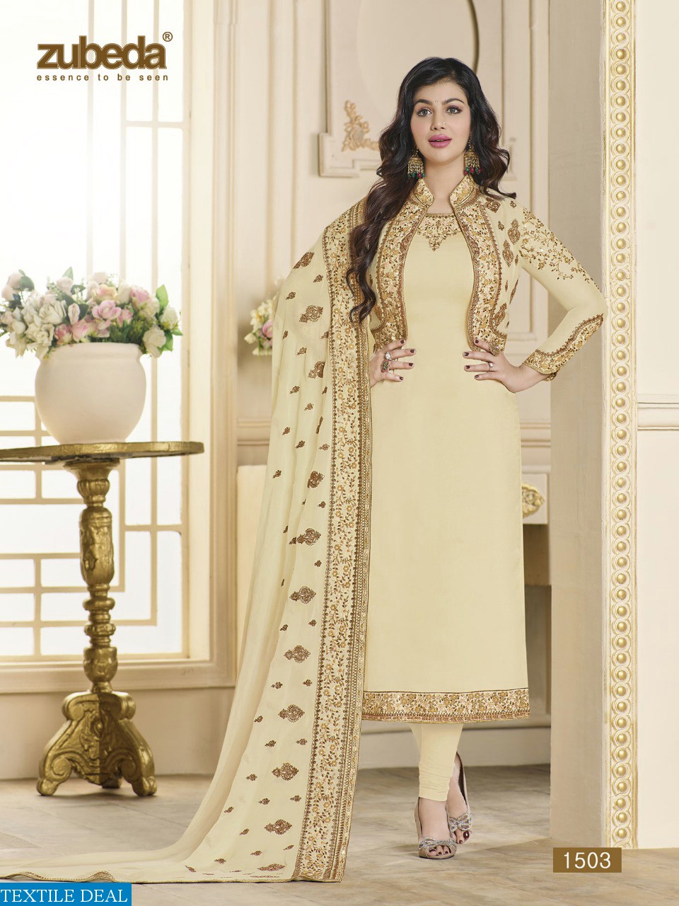 Zubeda Rubab Wholesale partywear indian Suits textiledeal.in